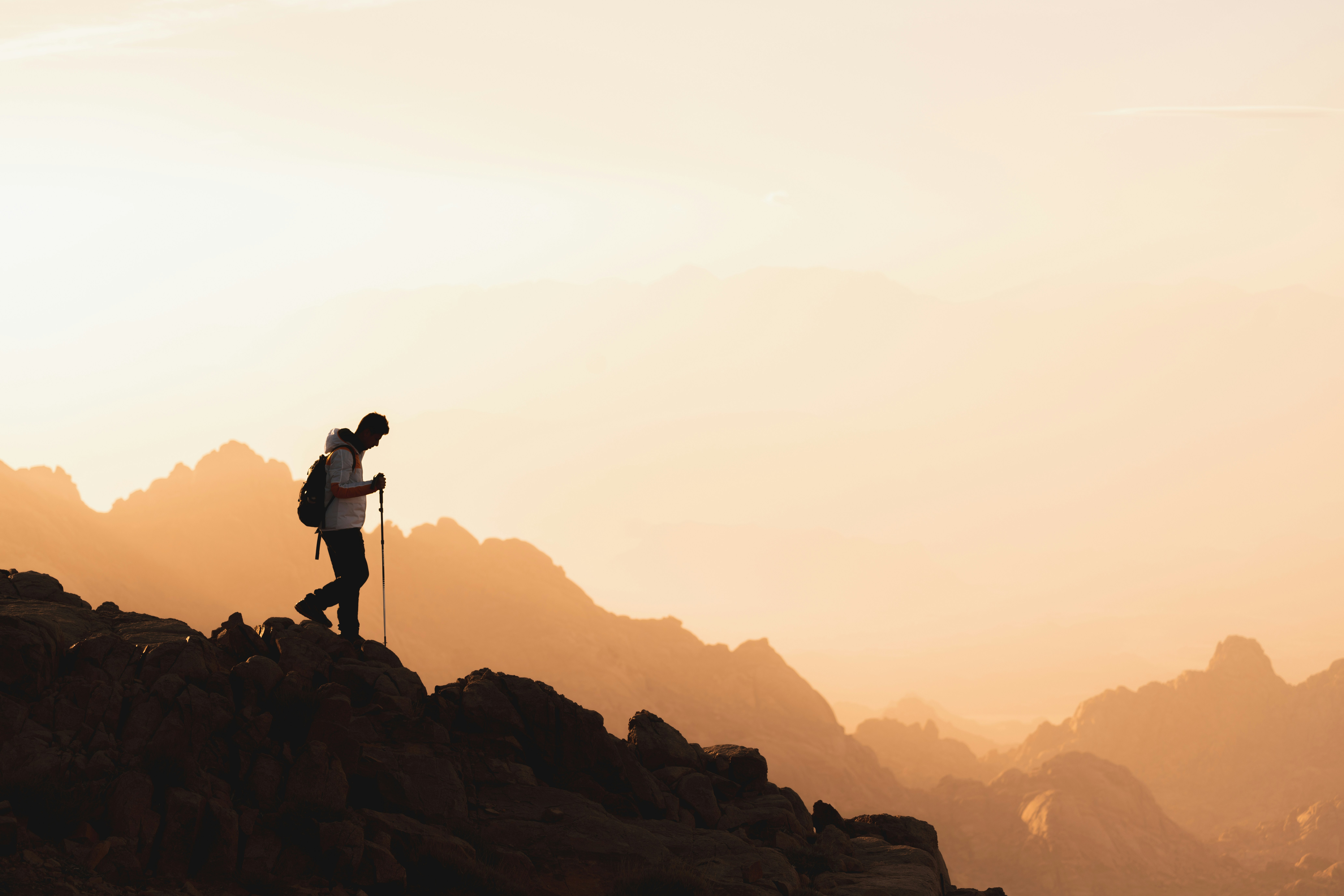 Active adults hiking outdoors after strength training programme